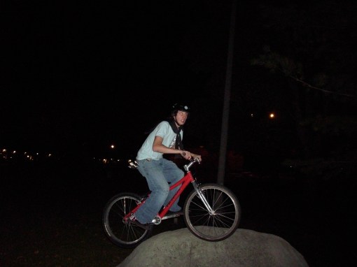 Caught in the act!  This rockhopper was caught completely by surprise with the flash.  In milliseconds he had fled the scene.