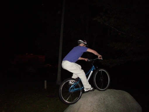 Mark was lucky to capture this one on camera.  A bunnyhop at speed up the rock and he was gone.