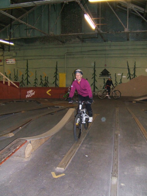 Terri rides the skinny