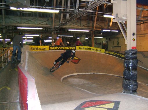 Nathan rails a turn on the pump track