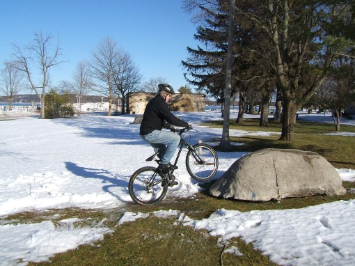 Pedaling up - it was more challenging than expected